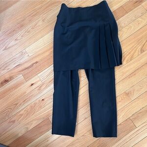 Comme des Garcons Black Pleated Wide-Leg Trousers Kilt Buckled panel